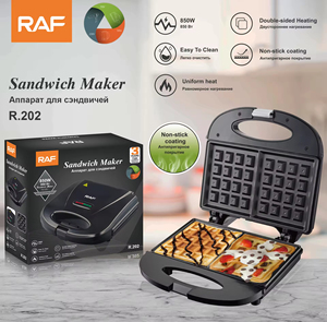 European Style Automatic Household Sandwich Waffle Toast Breakfast Maker Double-Sided Heating Non-Stick <b>USB</b> Powered Plastic - Product Image 1