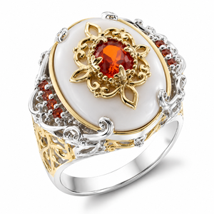 Anello con design barocco in stile conchiglia naturale, colore a contrasto, anello creativo da donna - Product Image 2