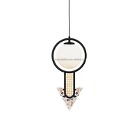 Lustre d'intérieur décoratif vintage pour villa, LED, design fantaisie, en fer et terrazzo, style Cany Art, lampe suspendue Upspace Lighting 110-240V 2700K