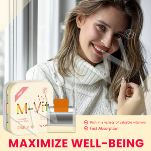 Buen precio Soporte inmunológico Tiras multivitamínicas orgánicas Suplementos dietéticos Vitamina C, D y B12 Tiras orales multivitamínicas - Product Image 2
