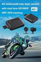 Caméra DVR pour moto 4G, enregistreur vidéo, étanche, WiFi, double HD 1080P, enregistreur GPS, surveillance à distance, vision nocturne 1 an