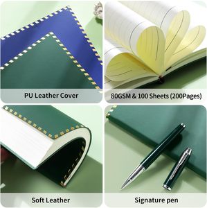 Set Regalo Premium Vebermo con Design Albero della Vita, Taccuino con Penna e Ricarica, Agenda Executive A5 con 200 Pagine a Righe, Confezione Regalo e Borsa, Nero - Product Image 5