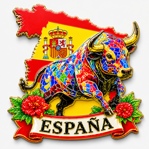 Imán de Resina 3D de <span class=keywords><strong>Barcelona</strong></span>, España, con Diseño Creativo de Gecko, Estampado y Mosaico, Souvenir de Viaje, Regalo - Product Image 3