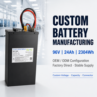 Pack de batteries lithium-ion personnalisé 96V 24Ah 2304Wh NCM avec BMS pour moto électrique, moto tout-terrain électrique, karting