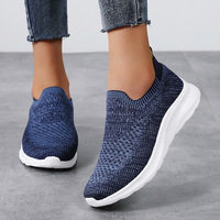 Chaussures de sport unisexes printemps-été à tige en maille tissée hautement élastique, semelle intermédiaire et extérieure en EVA, couleur unie, mode décontractée, grandes tailles
