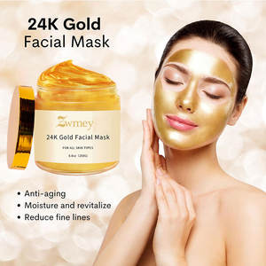 Máscara <span class=keywords><strong>Facial</strong></span> Luxuosa de Ouro 24k em Pó, Máscaras de Beleza para Spa, Hidratante, Colágeno, Limpeza Profunda, Vegana e Orgânica - Product Image 1