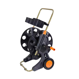 Chariot enrouleur de tuyau d'arrosage mobile à 2 roues de haute qualité avec tuyau en PVC flexible, réglable et anti-corrosion, norme CNS - Product Image 3