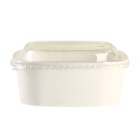 Boîte à fruits et à repas jetable, biodégradable, compatible micro-ondes, en papier kraft de qualité alimentaire, carrée, haut de gamme, tendance