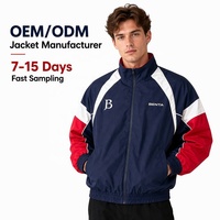 Benta Shangpin – Nouvelle veste de coach sportive pour homme avec logo personnalisé, couleur contrastante, fermeture éclair, coupe-vent léger et lettrage