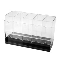 Boîte de présentation en acrylique pour cartes à collectionner, boîte à surprise magnétique, rangement anti-poussière, haute transparence
