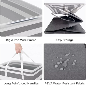 2 gói giặt Hamper lớn ráp giỏ giặt du lịch phòng tắm Đại Học cần thiết lưu trữ - Product Image 6