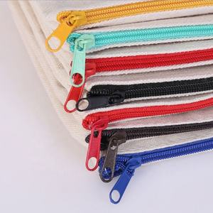 Trousse de maquillage en coton imprimé personnalisé avec fermeture éclair vente en gros - Product Image 4