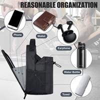 Sac bandoulière magnétique en polyester durable pour bouteille d'eau et téléphone portable, avec design pliable pour le sport