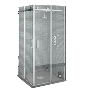 High-End Modern Designs Einfache begehbare Eck dusche im Badezimmer mit Rahmens chiebetür