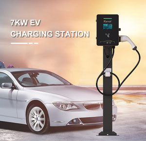 Chargeur EV AC UE7kw IEC 62196-2 avec écran 4,3 pouces, monté au sol, niveau 2, type 2, chargeur de voiture électrique, charge solaire, niveau 2 EV - Product Image 3