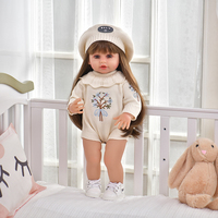 Vente flash : poupée reborn en silicone souple de 55 cm, poupée en vinyle, jouet pour enfants, peut avoir une fonction de conversation, jouet pour bébé pour dormir