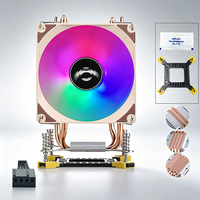 QiuzAim 2/4/6 caloduc 1700 ventilateur de refroidissement CPU avec lumière 9cm silencieux B85 carte mère 1200 broches PWM contrôle de température 1366 1151
