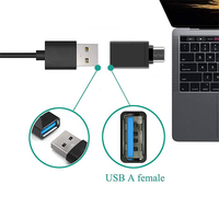 Adaptador tipo C a USB 3,0 OTG 5Gbps USB C macho a USB hembra Convertidor para Macbook portátil tipo C ratón OTG enchufe