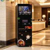 Distributeur automatique de café sur pied à grand écran, distributeur automatique de café en libre-service