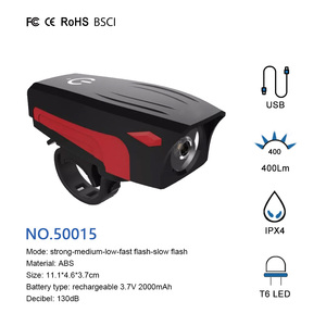 AT Vendita Calda: <span class=keywords><strong>Luce</strong></span> per Bicicletta con Altoparlante Potente, Impermeabile, Ricaricabile USB, <span class=keywords><strong>Luce</strong></span> Elettrica per Bici - Product Image 2