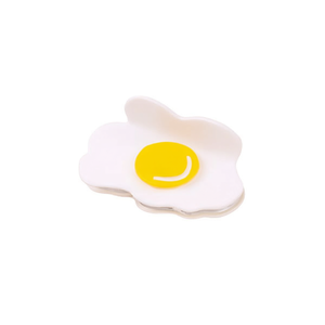 Pinza para el pelo Angelina Sunny Side Egg Claw de 7,8 cm, accesorio para el cabello de plástico para mujer, estilo informal de dibujos animados - Product Image 1