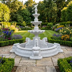 Pierre naturelle Unique Extérieur Jardin Marbre Marbre Statue Fontaines Belle Femme Statue Fontaine D'eau pour parc - Product Image 3