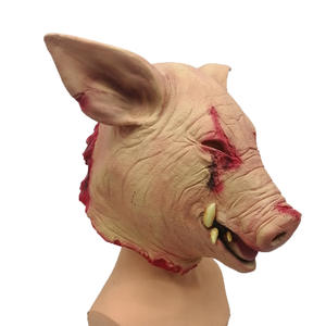 หน้ากากฮาโลวีนสำหรับผู้ใหญ่หน้ากากหมูเนื้อน้ำยางชั่วร้ายหน้ากากสยองขวัญ - Product Image 6