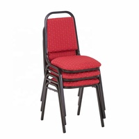 Chaises d'hôtel à dossier trapézoïdal, fabrication directe usine, structure métallique, assise rembourrée, design moderne, empilables, durables, pour entrée et salon