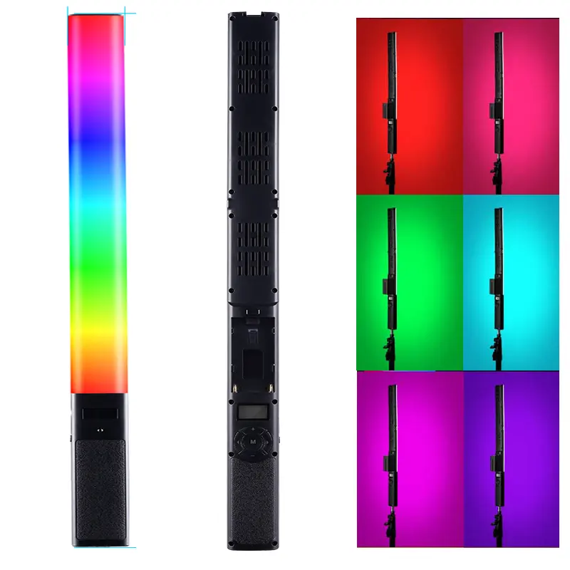 Tolifo ST-20RGB – baguette lumineuse portative 20W RGB bicolore, Tube de remplissage LED, bâton lumineux pour Studio vidéo, Film de photographie