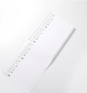 Papier autocopiant NCR 2 plis en gros pour imprimantes matricielles, papier bleu de qualité A, longue durée de vie, formulaires continus - Product Image 5