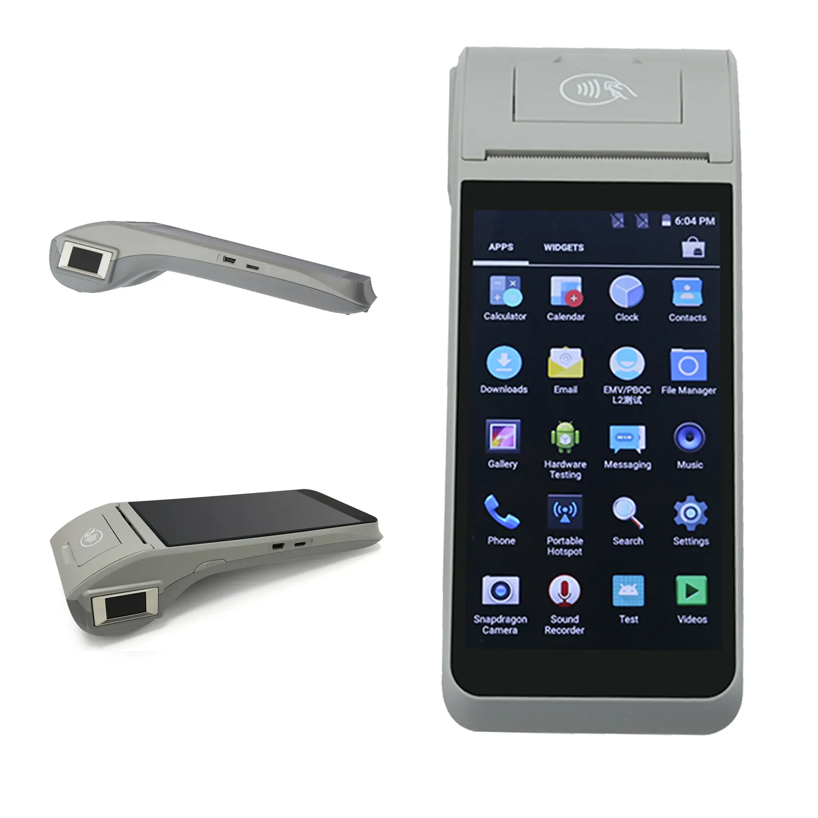 4G Wifi 5.5 인치 핸드 헬드 모바일 안드로이드 9.0 스마트 생체 인식 지문 RFID POS 터미널 충성도 프로그램 시스템