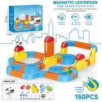 VENTE FLASH Jouets de voiture sur rail magnétique pour enfants Piste de course flexible Assemblage DIY Train orbital électrique à grande vitesse avec charge USB