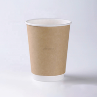 Imprimante personnalisée jetable écologique biodégradable tasses à café en papier à double paroi simples avec couvercles pour boisson chaude et café