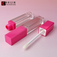 Tube de brillant à lèvres vide 8,5 ml, flacon de brillant à lèvres personnalisable, flacon d'huile à lèvres avec lumière LED et miroir intégré