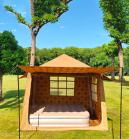 Grande tente de camping gonflable d'extérieur en Oxford, résistante au vent et au soleil, ouverture automatique rapide, couleur personnalisable, emballage
