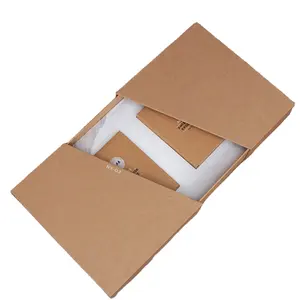 Sabuk Kotak Kemasan Kertas Kraft Desain Spesial High-End Kustom Kotak Hadiah Bisnis untuk Paket Dasi Dompet Pria