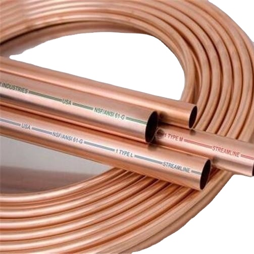 Customized size C11000 C1220 large diameter copper pipe 1/2" AC copper tube