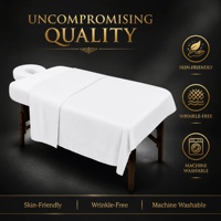 Housse de table de massage respirante en microfibre de qualité supérieure pour spa, salon et usage médical