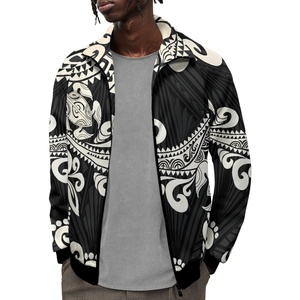 Personalizza giacche da <span class=keywords><strong>uomo</strong></span> <span class=keywords><strong>di</strong></span> Design etnico polinesiano produttori <span class=keywords><strong>di</strong></span> <span class=keywords><strong>abbigliamento</strong></span> fantasia giacca in felpa Raglan con colletto alla coreana da <span class=keywords><strong>uomo</strong></span> - Product Image 2
