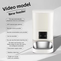 Distributeur automatique intelligent pour animaux de compagnie 6,5 L avec caméra 2MP grand angle 180°, surveillance vidéo via application Tscloud et audio bidirectionnel pour chats et chiens