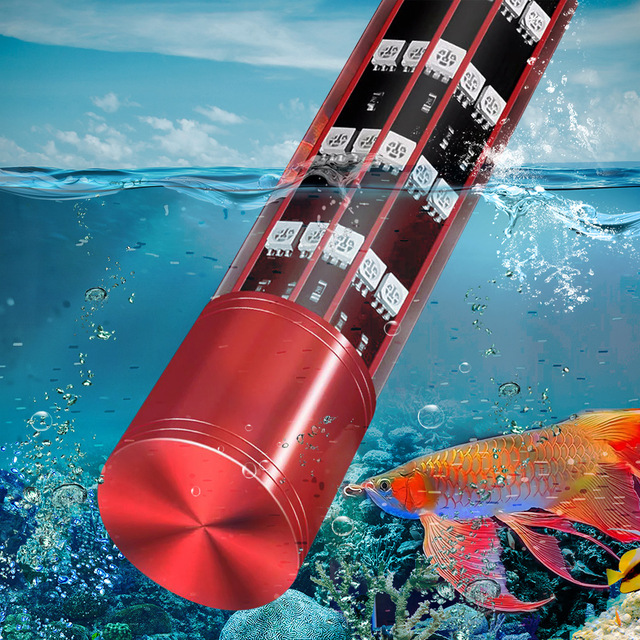 T12 Red Arowana Lamp  Glass Brightened Color IP67 Diving Light for 80~200CM Fish tank Light Tube Aquatic Lamp
