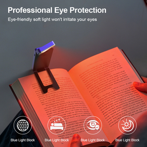 Mini Portable Eye Care 670nm Red Light Book Reading Light Long Lasting Rechargeable Led Mini Reading Clip on Book Light - Product Image 6
