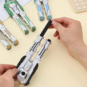 2-Pack Coole Robotvorm Gel Pennen Neutrale Zwarte Inkt 0.38Mm Schrijfbreedte Schattige Kantoorgeschenken Voor Vakanties Siliconen Materiaal - Product Image 4