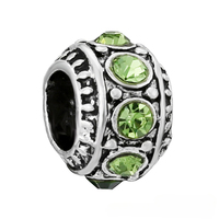 Alliage de strass vert perle entretoise cristal pomme perlée étoile anneau perles en vrac bricolage femmes bracelet accessoires grand trou perles