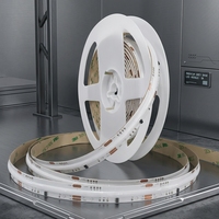 Bande lumineuse LED COB 720 de 12 mm à effet de poursuite, basse tension, multicolore, à contrôle intelligent, pour éclairage paysager et défilement de texte