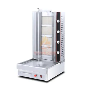 Commercio all'ingrosso 4 bruciatori macchina Kebab Turkery Kebab Gas Shawarma Machine