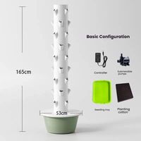 Hoge Kwaliteit Verbeterde Indoor/Outdoor Hydrocultuur Toren Tuinsystemen 48 Gaten Verticale Hydrocultuur Kas Voor Landbouw