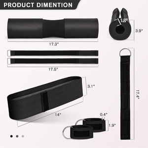 Barbell Shoulder <b>Pads</b> <b>Foam</b> Squat Protectors Weightlifting Neck Support Breathable EVA Unisex Fitness Equipment 42x13x11cm - Product Image 5