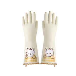 ถุงมือไนไตรล์พิมพ์ลายหนาพิเศษกันน้ำสำหรับทำความสะอาดบ้านล้างจานซักผ้าใช้ในครัวเรือนประมาณ 3238 ซม. - Product Image 4