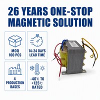 Trafo Kontrol Tipe EI Frekuensi Rendah 50Hz 60Hz, Tegangan Input Output Kustom, Kabel Terbuka, Rangka Terbuka
